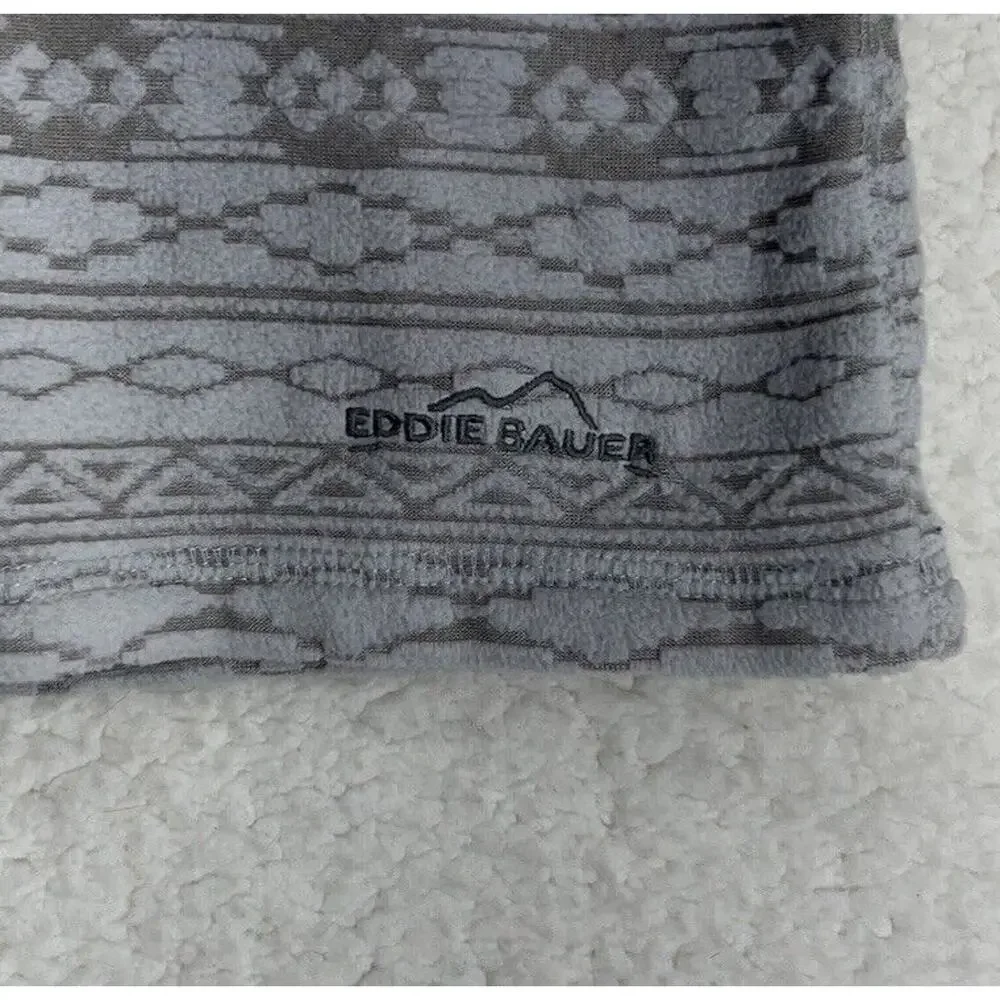 EDDIE BAUER Womens Aztec Southwest Pattern Quarter Zip Fleece Pullover Size L - Picture 3 of 9